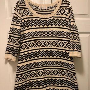 Patterned Sweater Dress